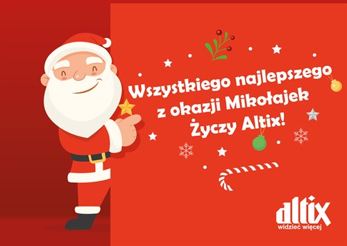 Kartka z życzeniami mikołajkowymi 