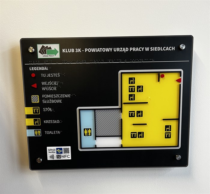 Dotykowy Plan Informacyjny Na Ścianie