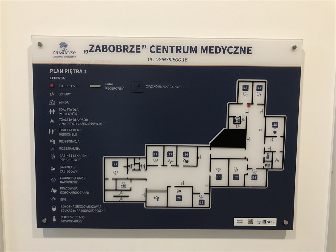 Dotykowy Plan Informacyjny Piętra Przychodni Przy Ogińskiego
