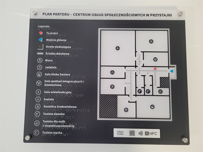 Dotykowy Plan Informacyjny Ze Znacznikami YWB I NFC