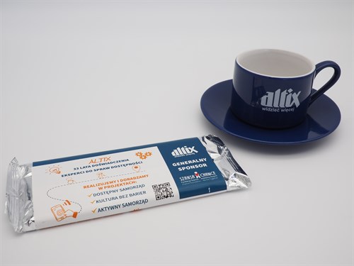 czekolada z filiżanką z logo Altix