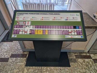 Udźwiękowiony Terminal Z Dotykowym Planem Informacyjnym Starostwa Powiatowego W Białej Podlaskiej